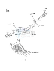 KLX110 KLX110A7F EU drawing Footrests