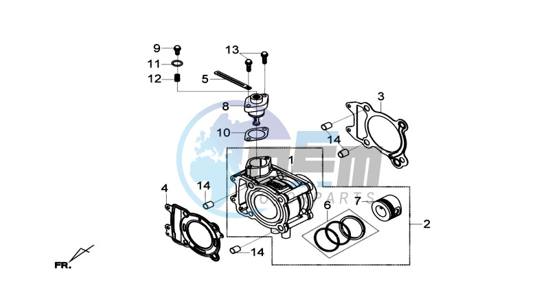 CYLINDER MET PISTON