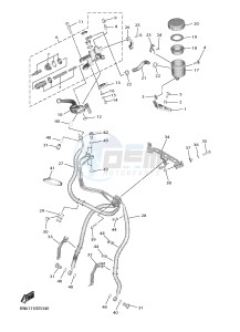 YZF-R6 YZF600 R6 (BN64) drawing FRONT MASTER CYLINDER