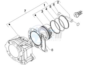 Granturismo 125 L E3 drawing Cylinder - piston - wrist pin unit