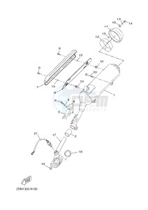 YP125R X-MAX125 (2DM1 2DM1) drawing EXHAUST