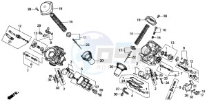 VT600CD2 drawing CARBURETOR (DUAL) (COMPONENT PARTS)