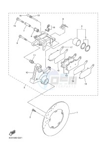 YZF-R6 600 R6 (2CXA) drawing REAR BRAKE CALIPER