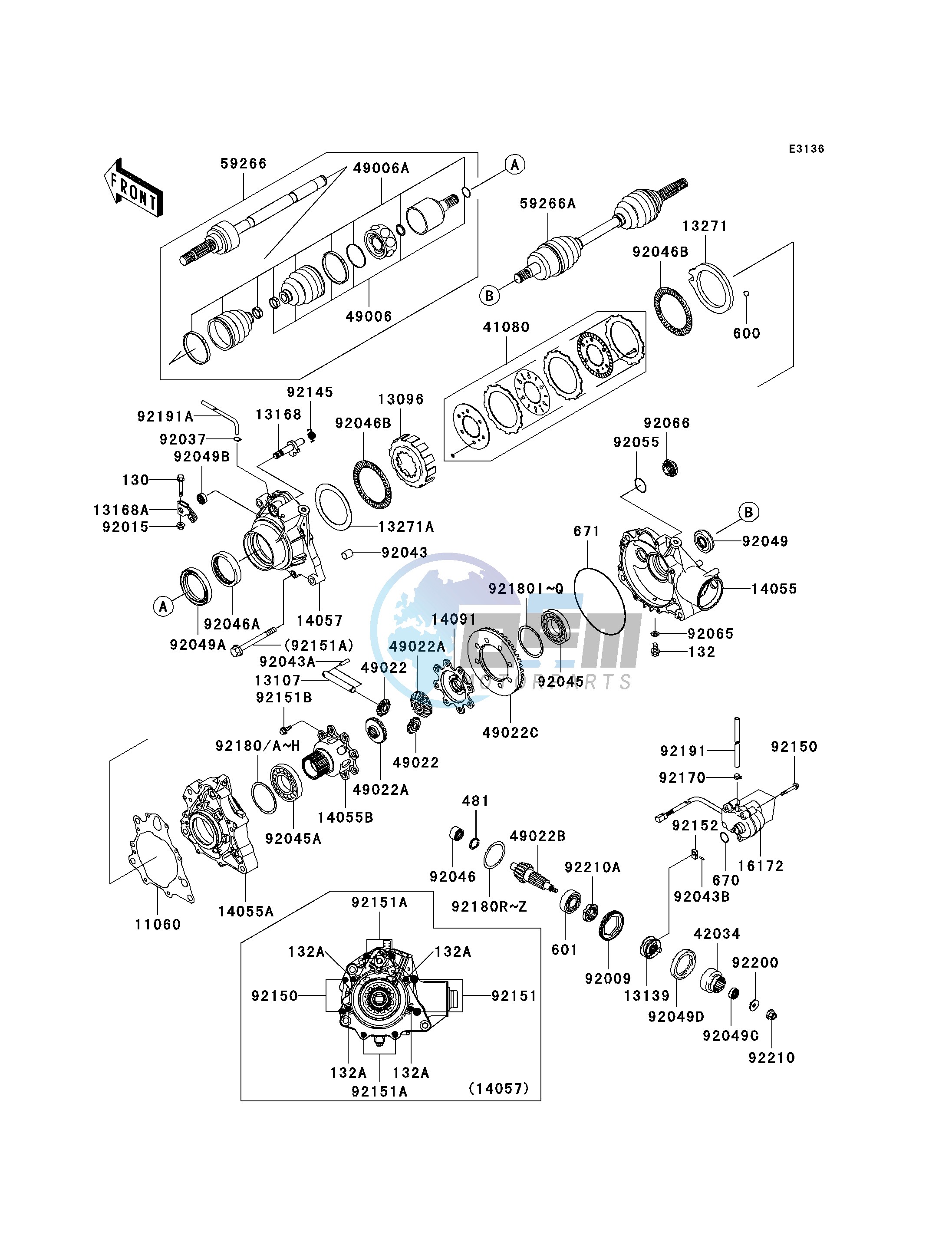 DRIVE SHAFT-FRONT -- C1- -