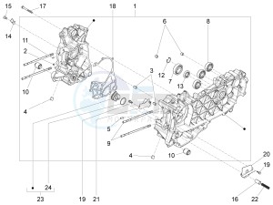 SUPER GTS 125 4T 3V IE NOABS E2-E3 (APAC) drawing Crankcase