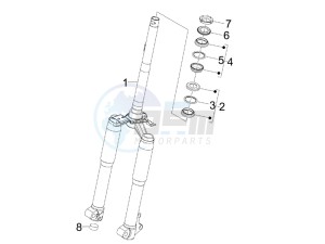 Liberty 50 4t drawing Fork steering tube - Steering bearing unit