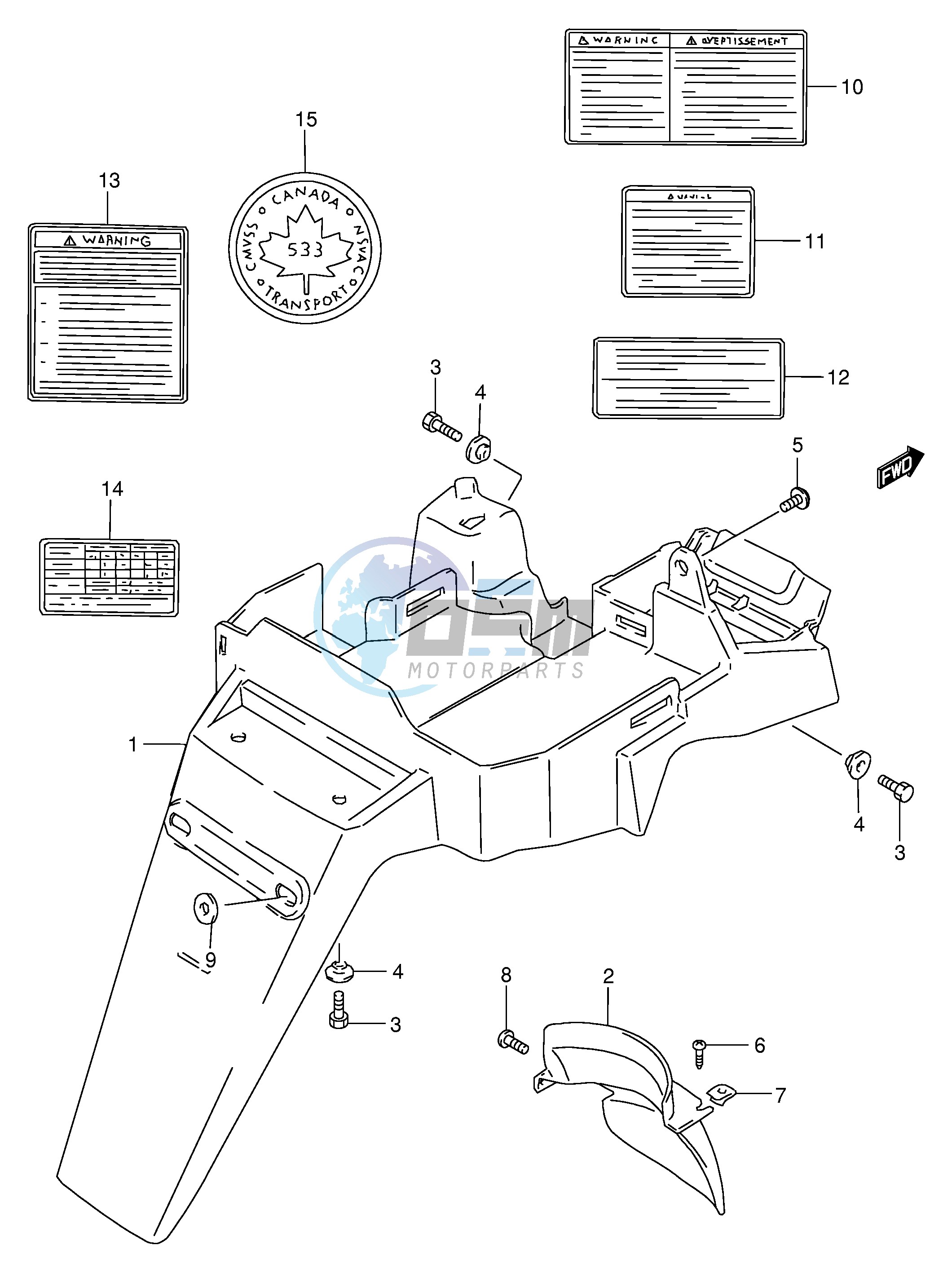 REAR FENDER - LABEL