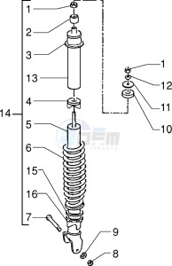 Sfera RST 125 drawing Rear Shock absorber