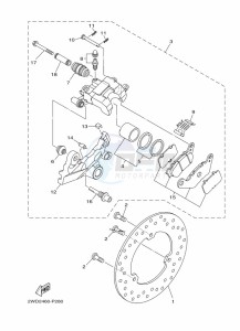 YZF320-A YZF-R3 (B2X2) drawing REAR BRAKE CALIPER