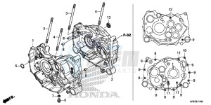 TRX500FM5F TRX500FM Europe Direct - (ED) drawing CRANKCASE