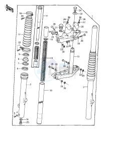 KDX 175 A [KDX175] (A1) [KDX175] drawing FRONT FORK -- 80 A1- -