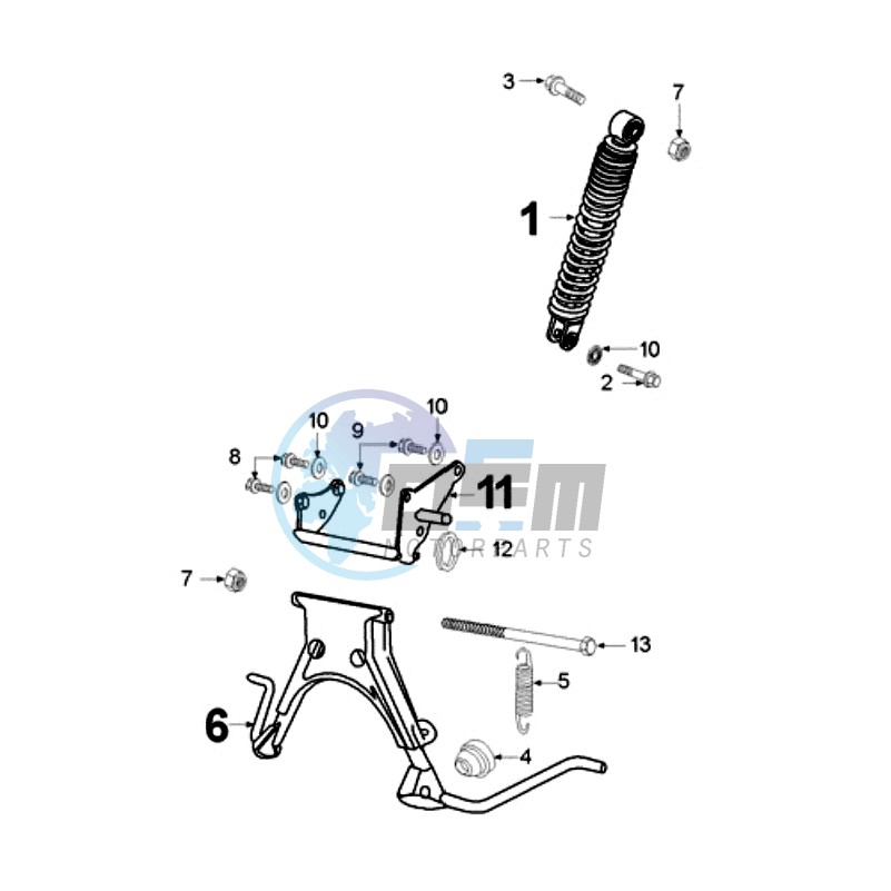 REAR SHOCK AND STAND