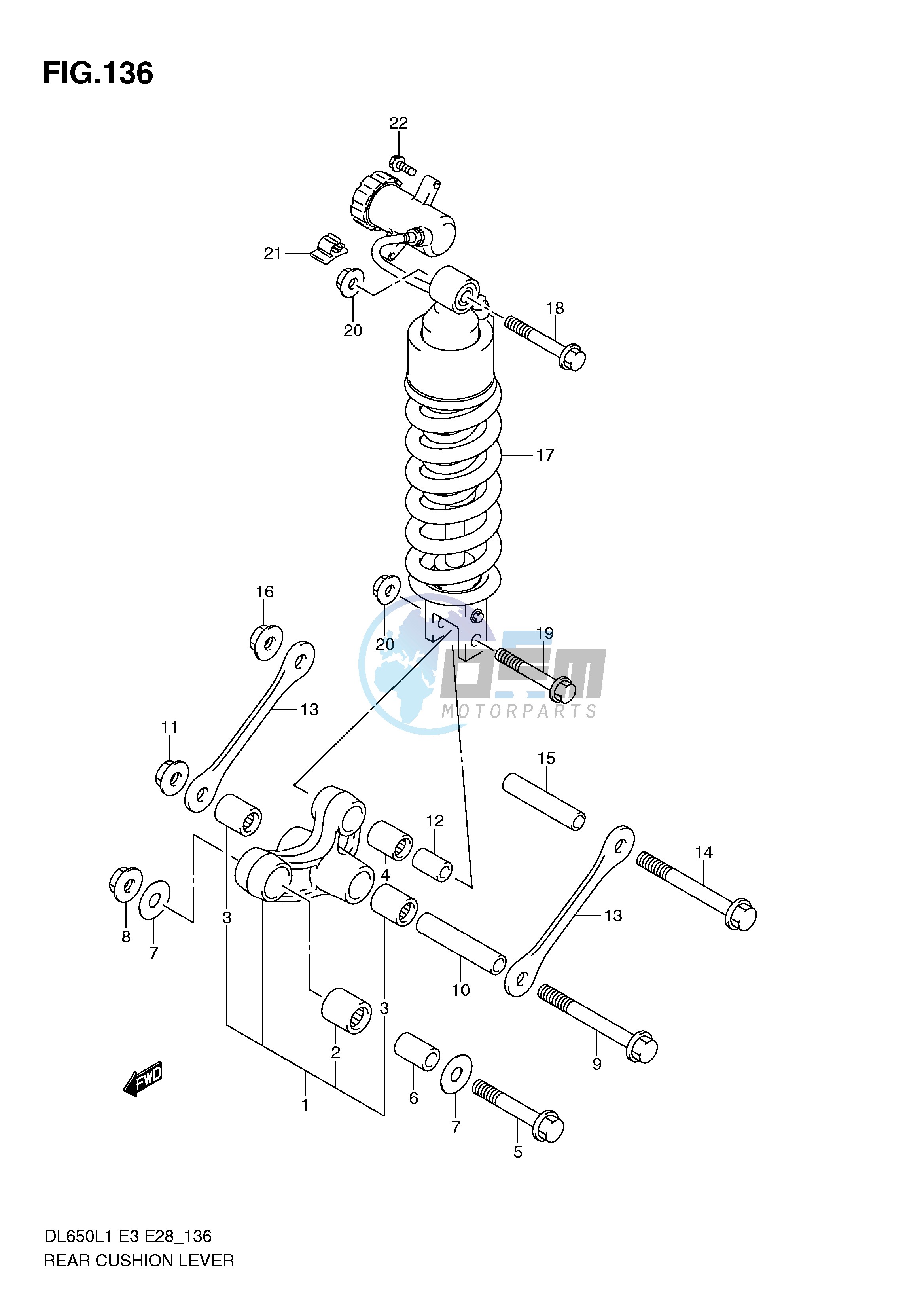 REAR CUSHION LEVER (DL650L1 E3)