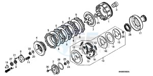 TRX250XB drawing CLUTCH