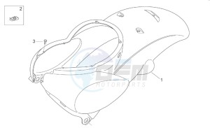 Scarabeo 100 (eng. Yamaha) drawing Rear body I - Rear fairing