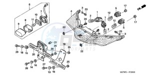 VFR8009 Europe Direct - (ED / MME) drawing REAR COMBINATION LIGHT (E,ED,EK,F)