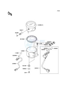 ELIMINATOR 125 BN125A7F GB XX (EU ME A(FRICA) drawing Meter(s)