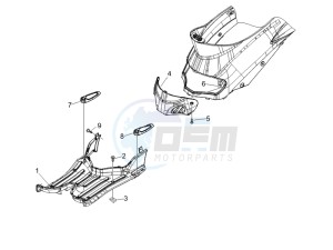 Liberty 50 4t Delivery tnt drawing Central cover - Footrests