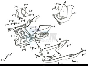 X'PRO 50 (25 Km/h) (AE05W9-NL) (E4) (L8-M1) drawing FLOOR PANEL CENTER COVER