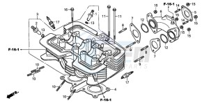 CB250P drawing CYLINDER HEAD (CB250P6)