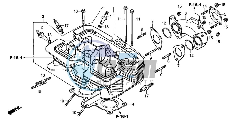 CYLINDER HEAD (CB250P6)