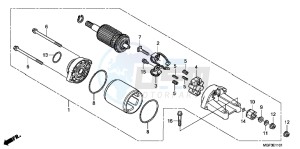 FJS600AB SilverWing ED drawing STARTER MOTOR (FJS600A9 2KO/ FJS600AB/ DB)