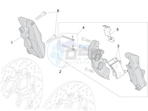 California 1400 Touring ABS 1380 drawing Front brake caliper