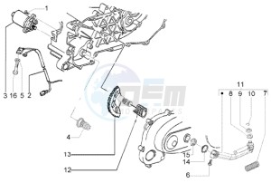 Liberty 50 2t RST ptt (CH) Switserland drawing Starting motor-starter lever