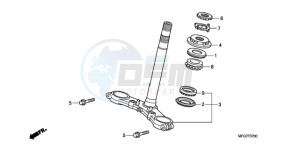 CB600F39 France - (F / CMF ST 25K) drawing STEERING STEM