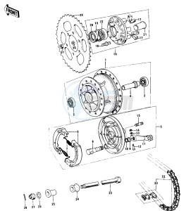 KX 450 drawing REAR HUB_BRAKE_CHAIN -- 74 KX 450- -