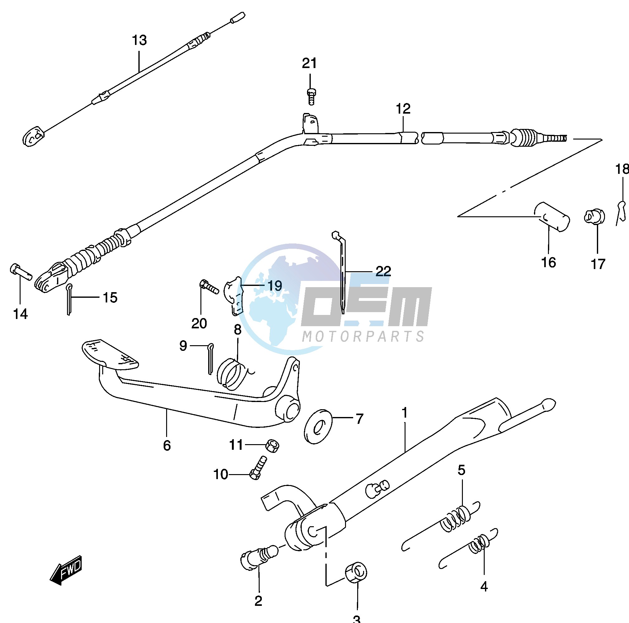 STAND - REAR BRAKE