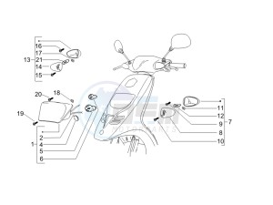 Typhoon 50 (UK) UK drawing Head lamp - Turn signal lamps