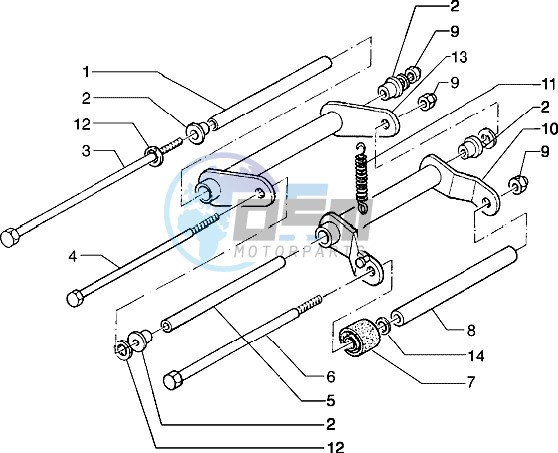 Swinging arm