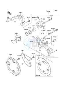 KX250 KX250R8F EU drawing Rear Brake