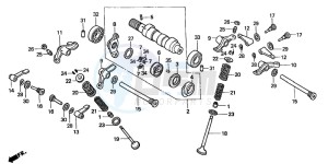 TRX400EX FOURTRAX 400 EX drawing CAMSHAFT/VALVE