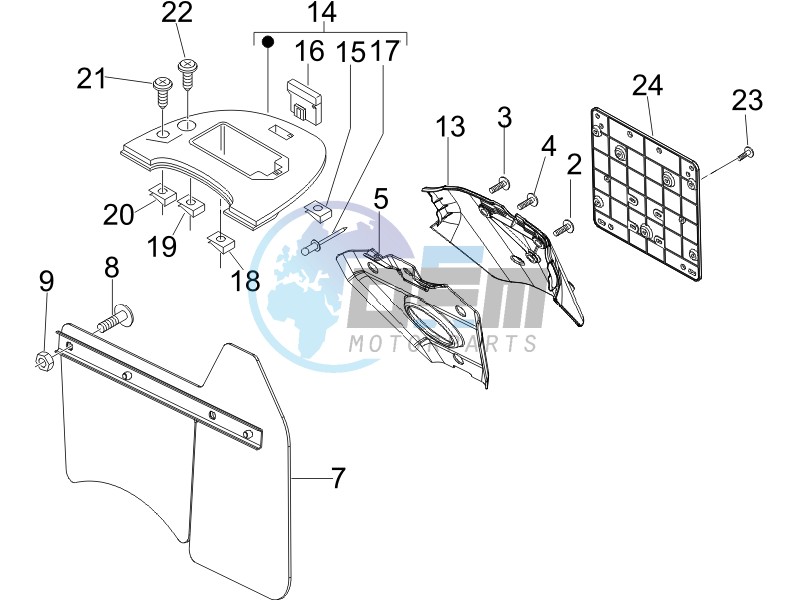 Rear cover - Splash guard