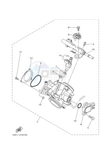 YXM700ES YXM700PSE VIKING EPS SPECIAL EDITION (1XP7) drawing THROTTLE BODY ASSY 1