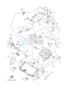 XP500A T-MAX T-MAX 500 (59CD) drawing RADIATOR & HOSE