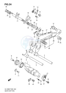 DL 1000 V-STROM EU-UK drawing GEAR SHIFTING