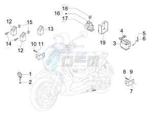 Beverly 500 (USA) USA drawing Remote control switches - Battery - Horn