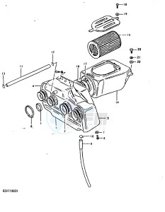 GSX1100 (T-X) drawing AIR CLEANER