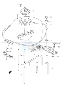 GSF600 (E2) Bandit drawing FUEL TANK (MODEL Y K1)