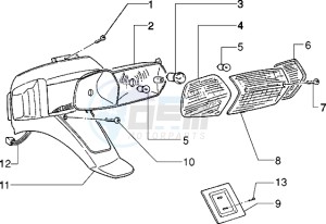 Zip 50 drawing Rear tail lamp