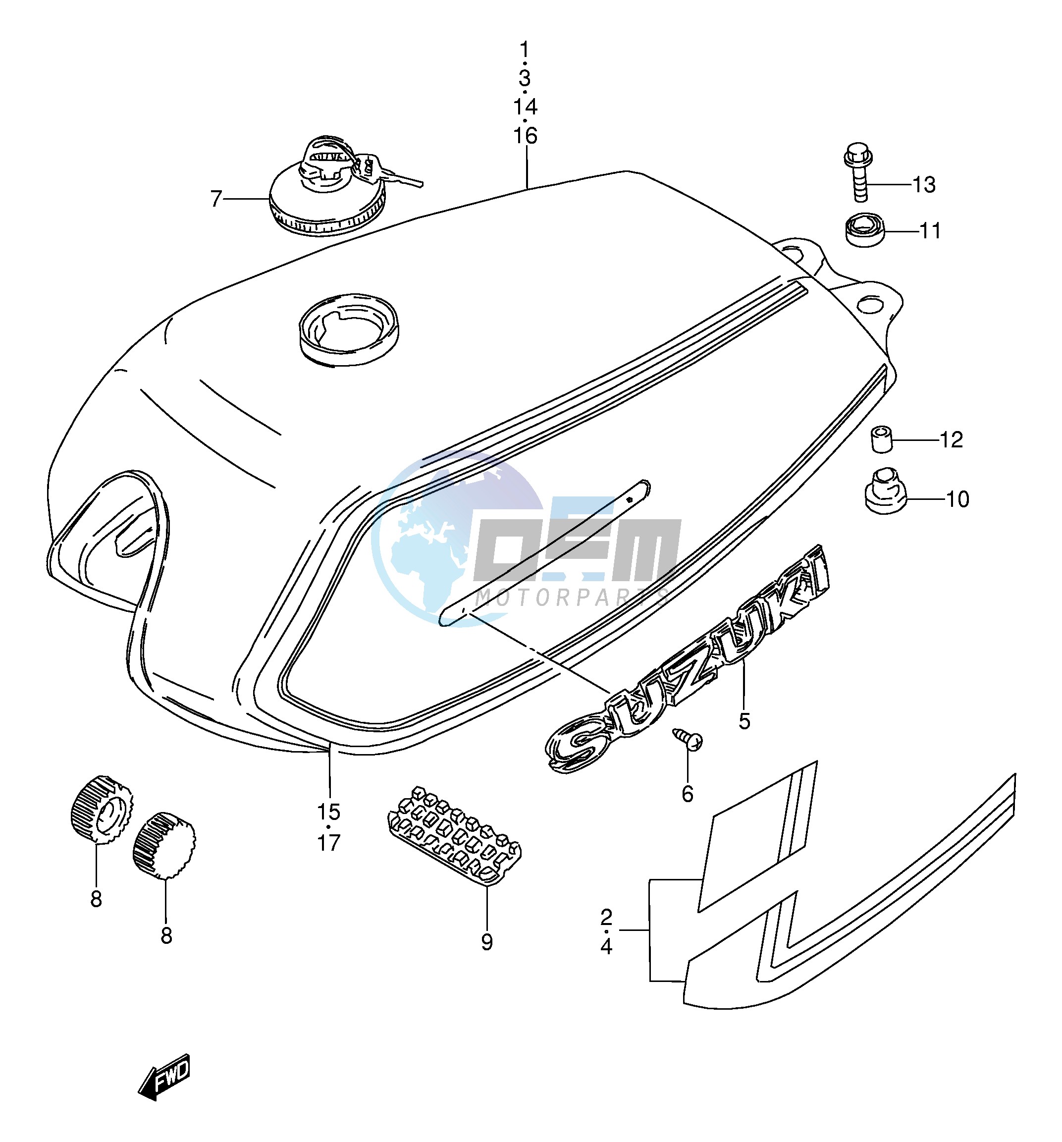 FUEL TANK (MODEL R)