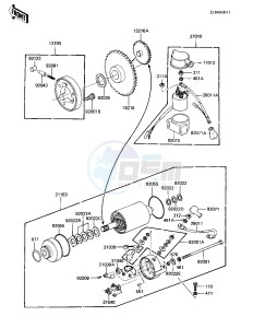 KZ 305 A [CSR] (A1-A2) [CSR] drawing STARTER MOTOR_STARTER CLUTCH