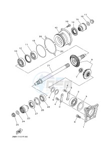 YXE700ES YXE70WPSG WOLVERINE R (BN54) drawing MIDDLE DRIVE GEAR