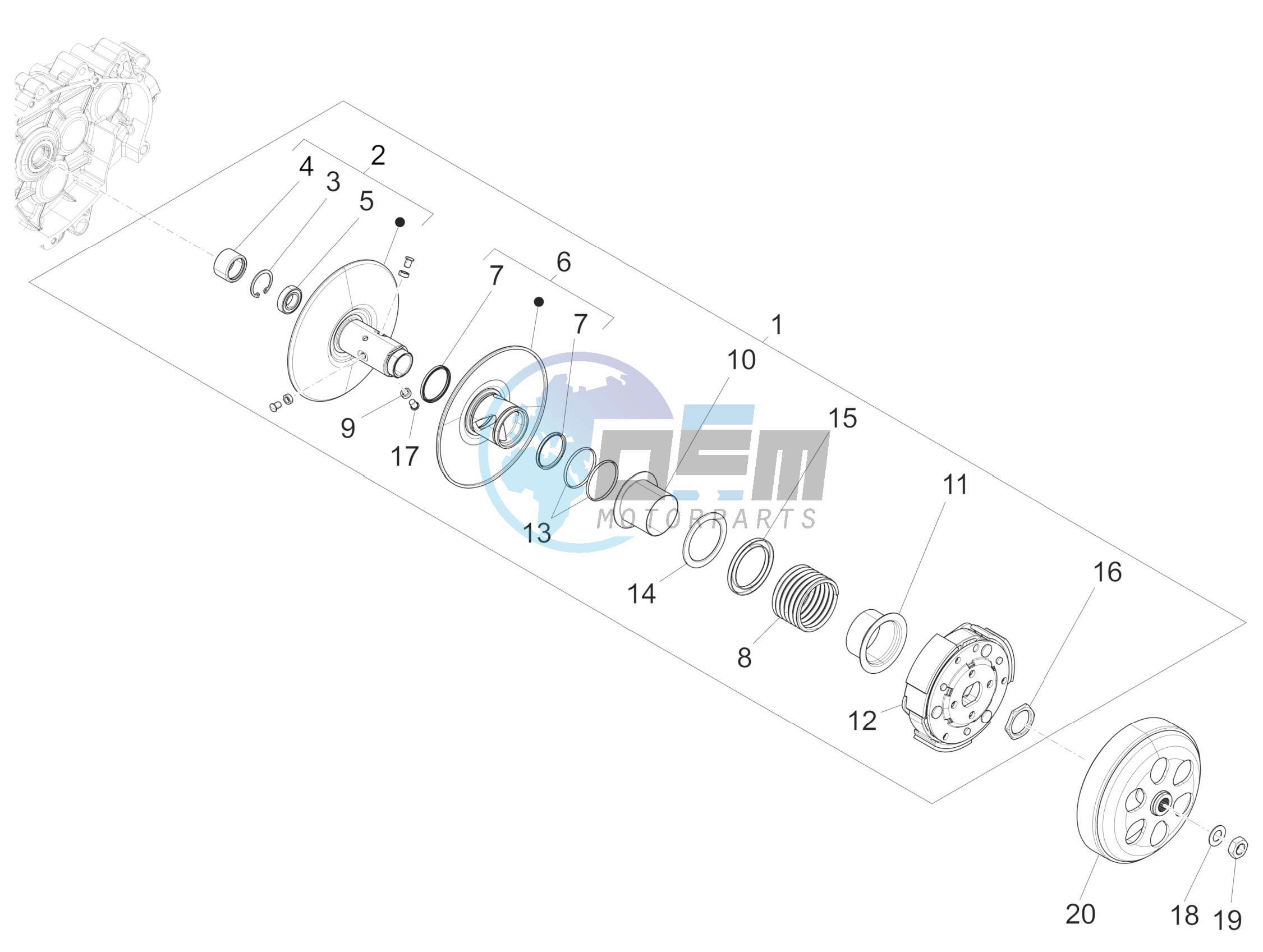 Driven pulley