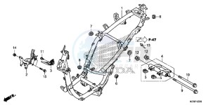 SH125SE SH125S UK - (E) drawing FRAME BODY