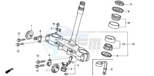 XR650R drawing STEERING STEM