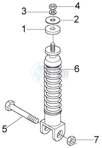 LX 50 4T U.S.A. drawing Rear Damper